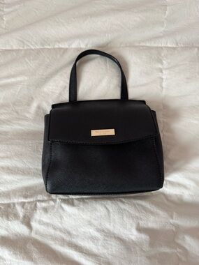 kate spade Black Saffiano mini-bag Top-Handle and Strap with Gold Plaque